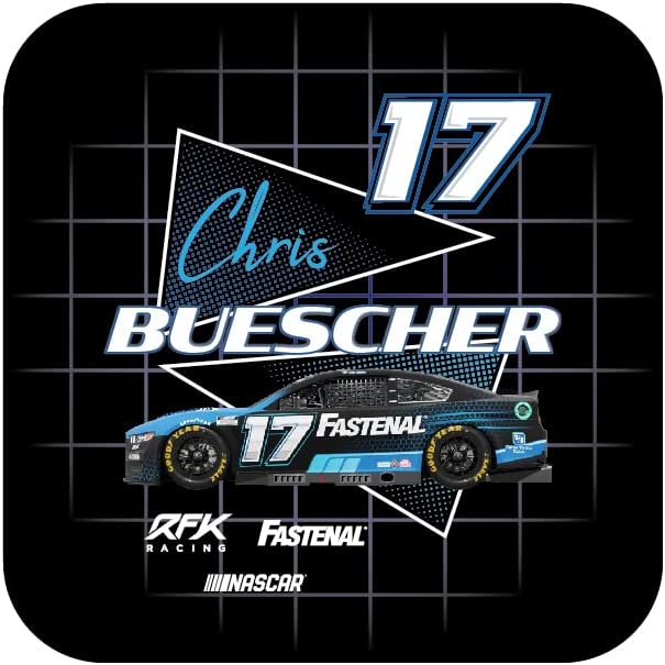 Nascar #17 Chris Buescher 4-Inch Vinyl Decal Sticker Retro Design