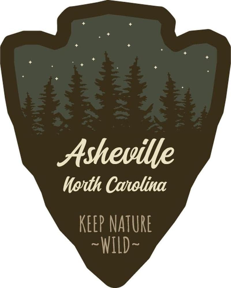 Asheville North Carolina Vinyl Decal Sticker Arrowhead Design