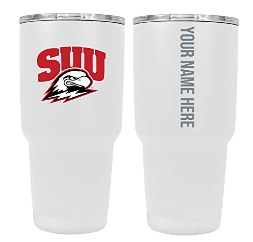 Custom Southern Utah University White Insulated Tumbler - 24oz Engraved Stainless Steel Travel Mug