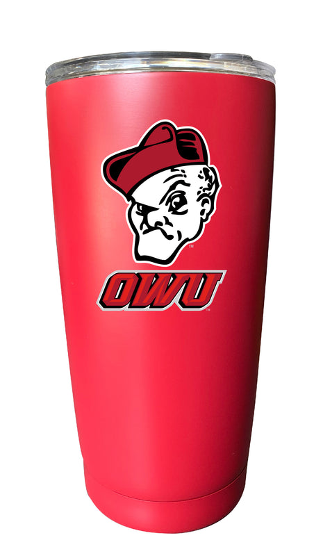 Ohio Wesleyan University NCAA Insulated Tumbler - 16oz Stainless Steel Travel Mug Choose Your Color