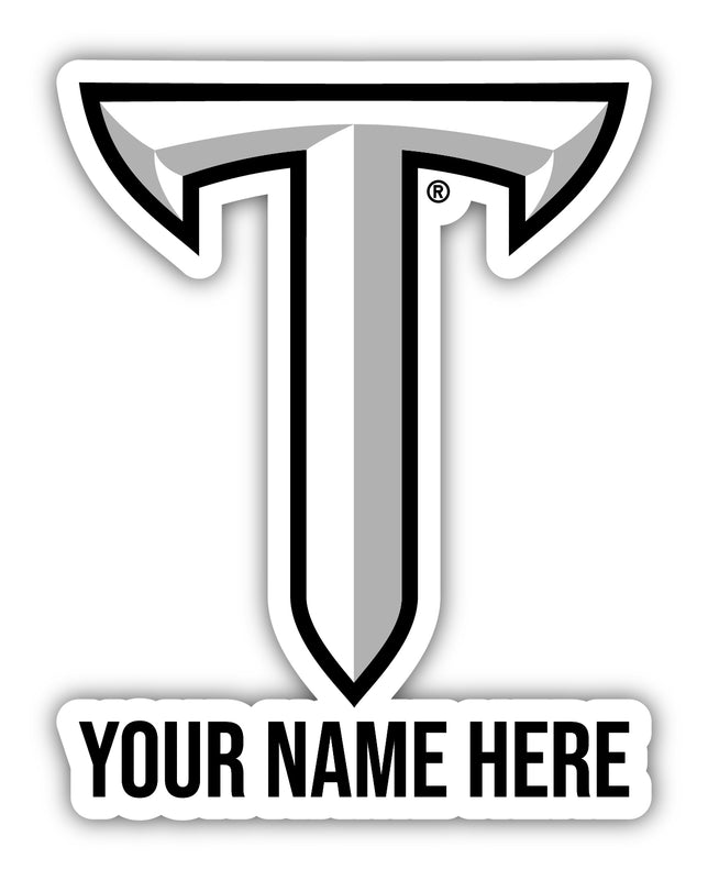 Troy University 9x14-Inch Mascot Logo NCAA Custom Name Vinyl Sticker - Personalize with Name