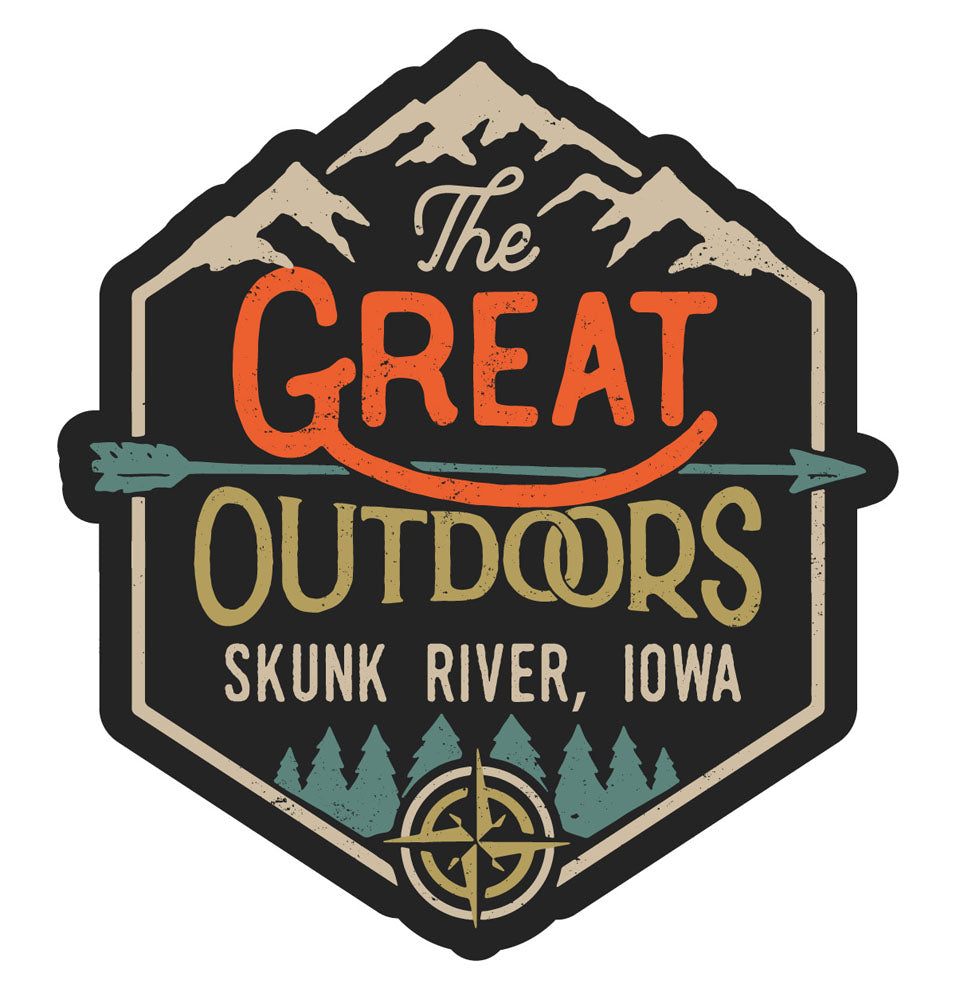 Skunk River Iowa Souvenir Decorative Stickers (Choose theme and size)