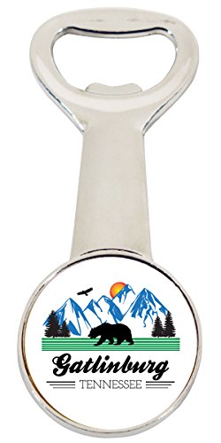 Gatlinburg Tennessee Souvenir Great Smoky Mountains Bear Magnetic Bottle Opener