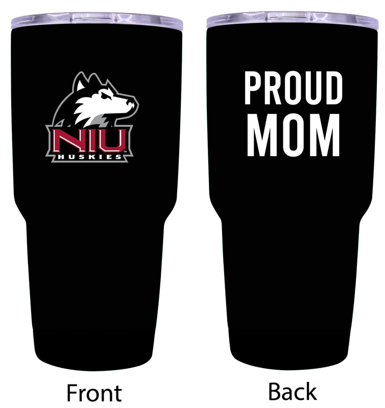 Northern Illinois Huskies Proud Mom 24 oz Insulated Stainless Steel Tumbler - Black