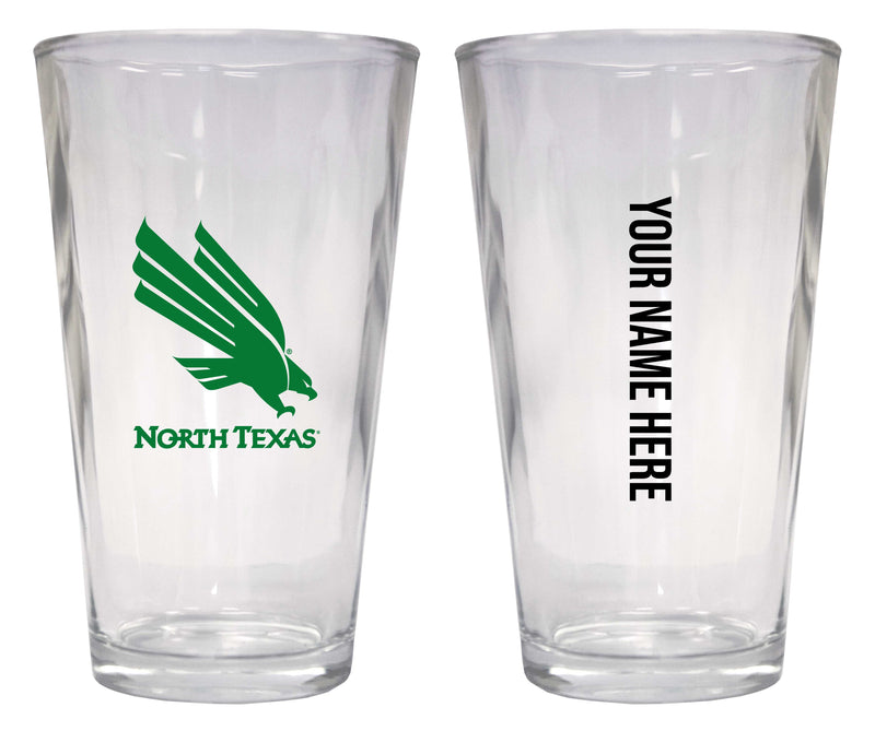 Customizable NCAA North Texas 16 oz Pint Glass – Perfect Gift Personalized With your own or any fan name