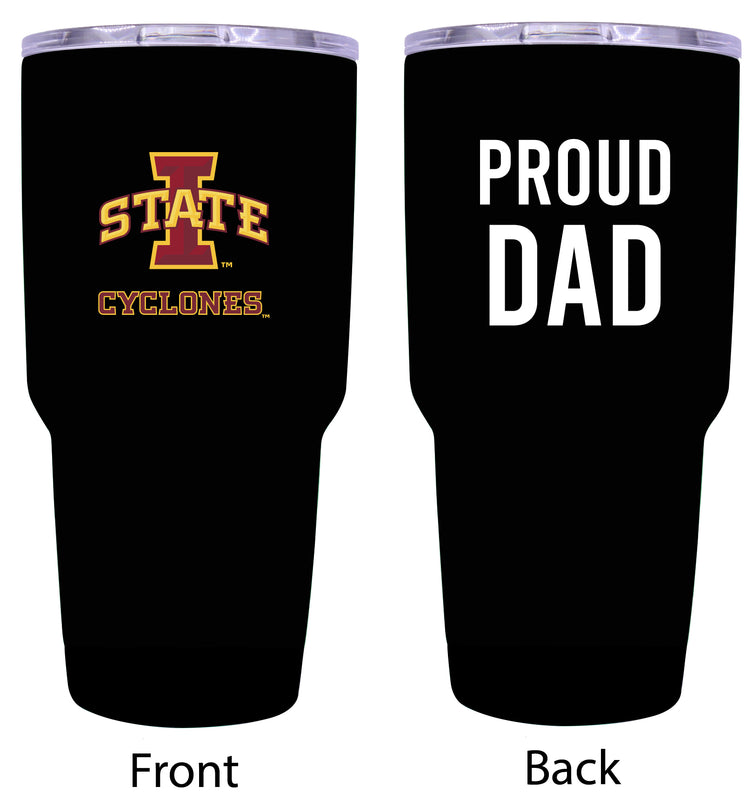 Iowa State Cyclones Proud Dad 24 oz Insulated Stainless Steel Tumbler Black