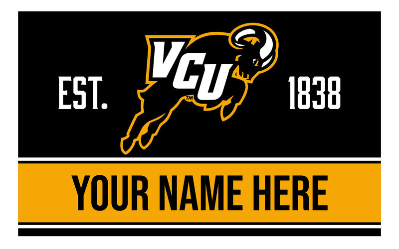 Personalized Customizable Virginia Commonwealth Wood Sign with Frame Custom Name