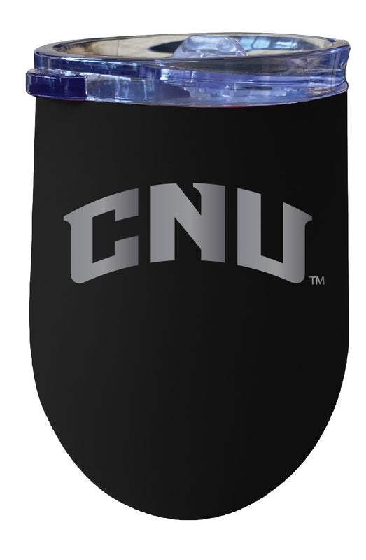 Christopher Newport Captains NCAA Laser-Etched Wine Tumbler - 12oz Stainless Steel Insulated Cup