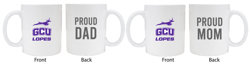 Grand Canyon University Lopes Proud Mom And Dad White Ceramic Coffee Mug 2 pack (White)