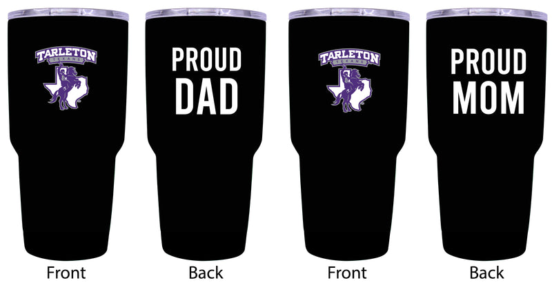 Tarleton State University Proud Parent 24 oz Insulated Tumblers Set - Black, Mom & Dad Edition