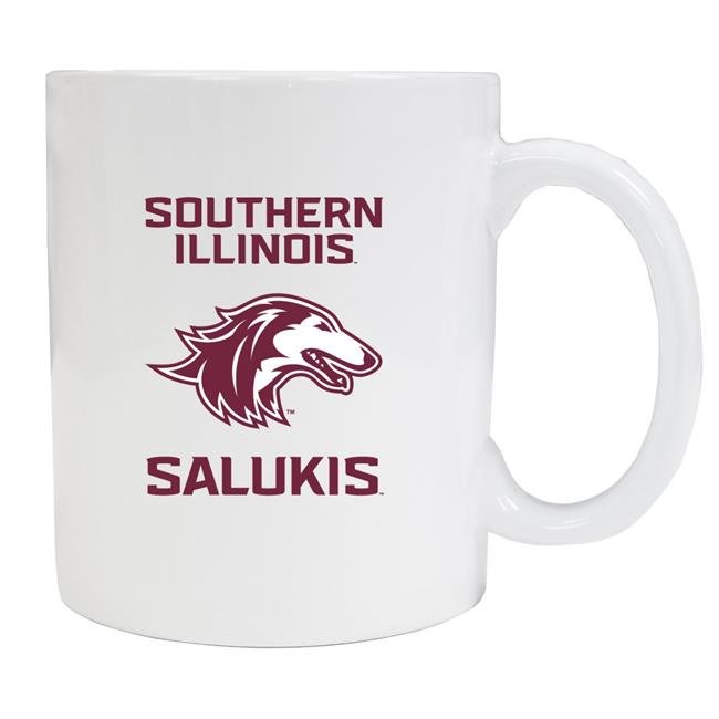 Southern Illinois Salukis White Ceramic NCAA Fan Mug 2-Pack (White)