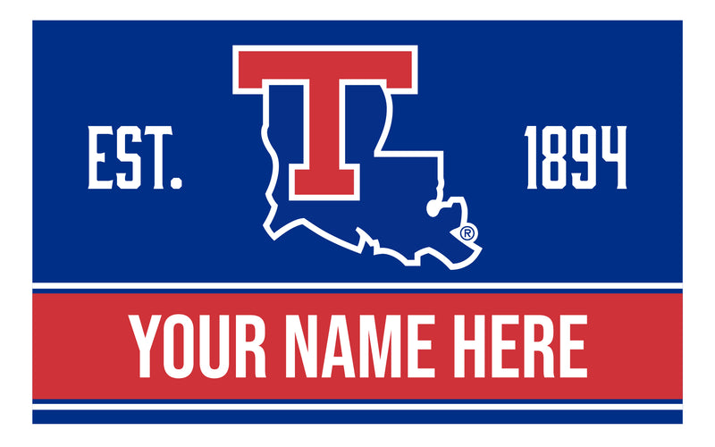 Personalized Customizable Louisiana Tech Bulldogs Wood Sign with Frame Custom Name
