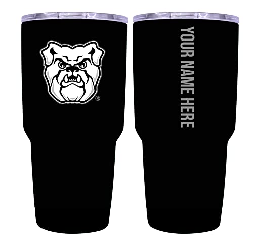Custom Butler Bulldogs Black Insulated Tumbler - 24oz Engraved Stainless Steel Travel Mug