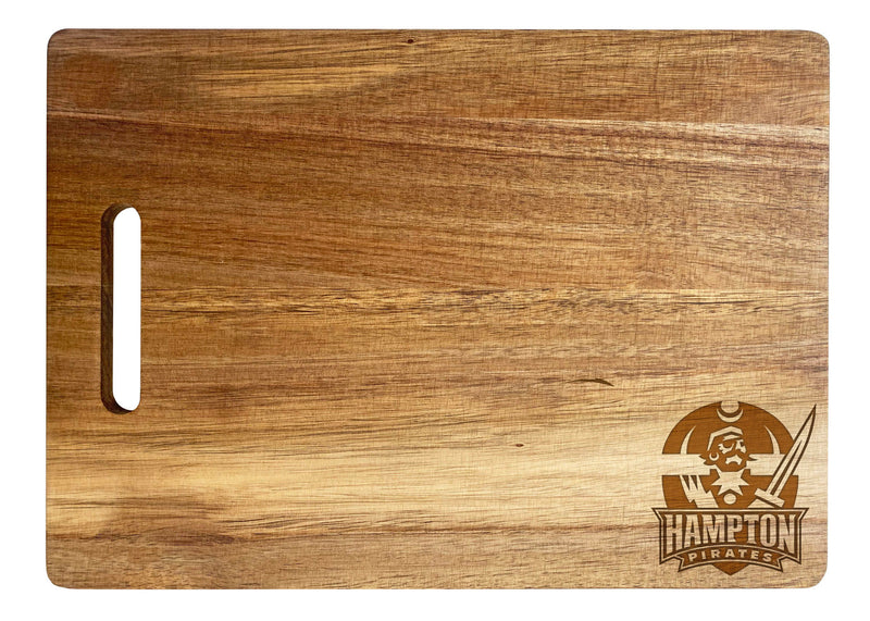 Hampton University Classic Acacia Wood Cutting Board - Small Corner Logo