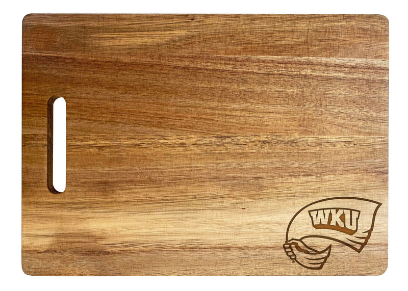 Western Kentucky Hilltoppers Classic Acacia Wood Cutting Board - Small Corner Logo