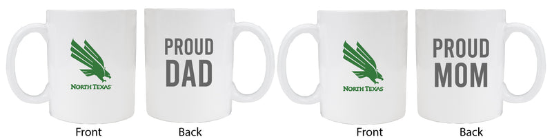 North Texas Proud Mom And Dad White Ceramic Coffee Mug 2 pack (White)