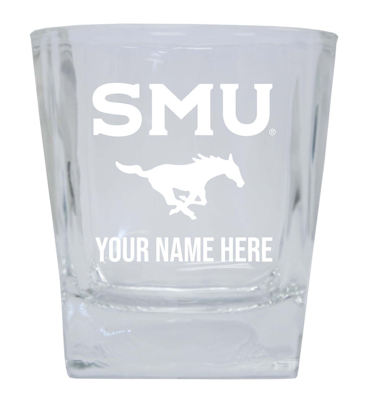 Southern Methodist University Personalized NCAA Spirit Elegance 10oz Etched Glass Tumbler