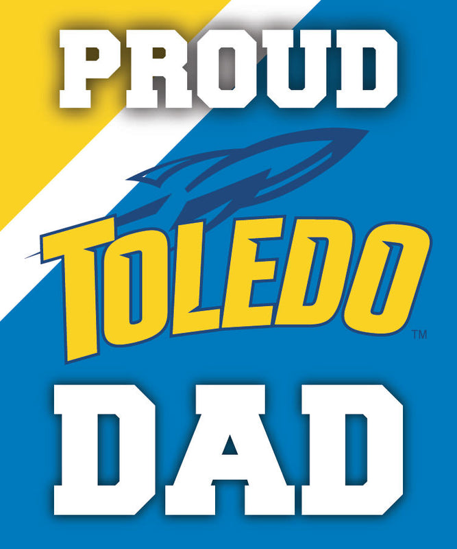 Toledo Rockets 5x6-Inch Proud Dad NCAA - Durable School Spirit Vinyl Decal Perfect Gift for Dad