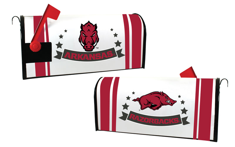 Arkansas Razorbacks NCAA Officially Licensed Mailbox Cover Logo and Stripe Design