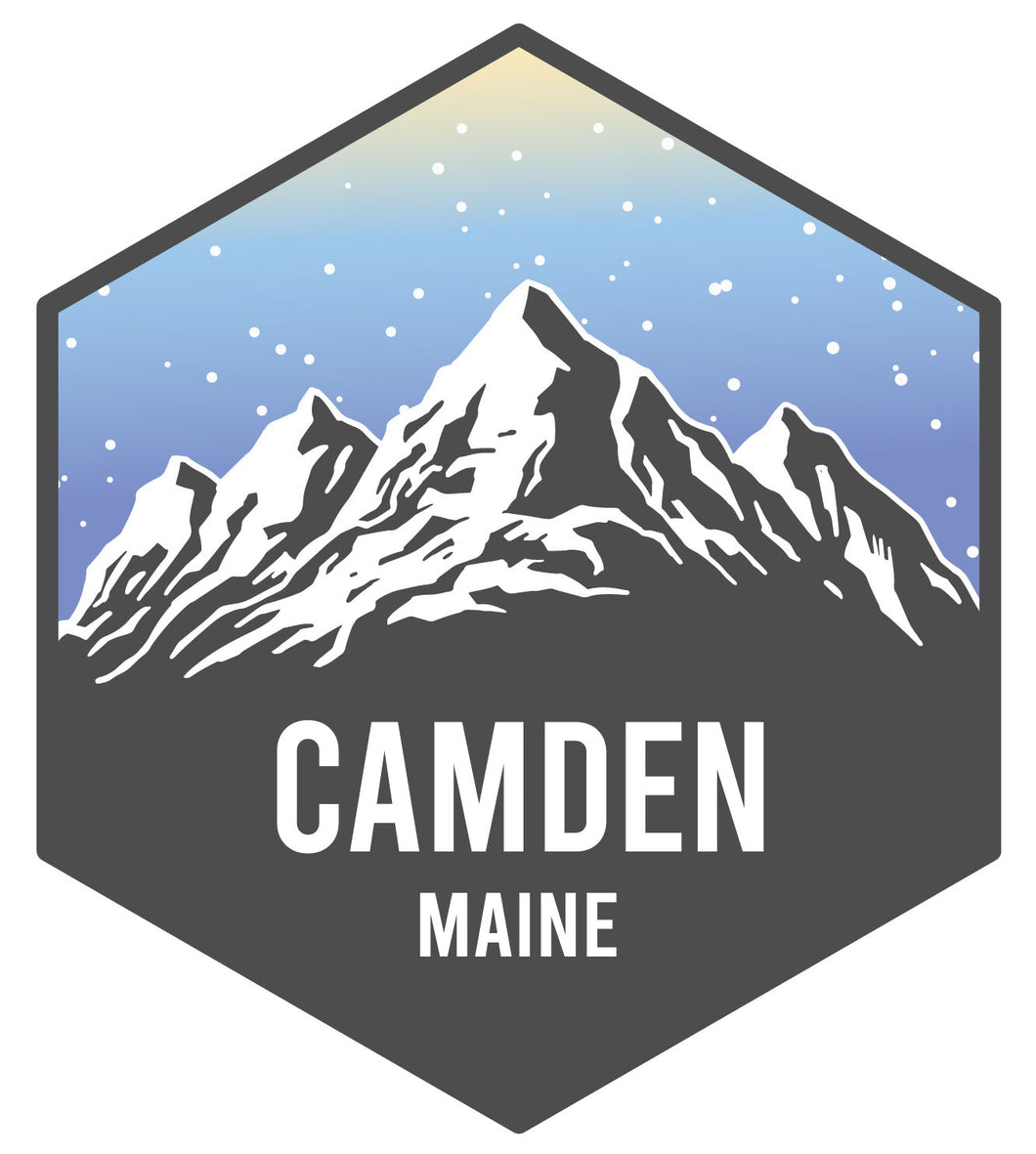Camden Maine Ski Adventures Souvenir 4 Inch Vinyl Decal Sticker