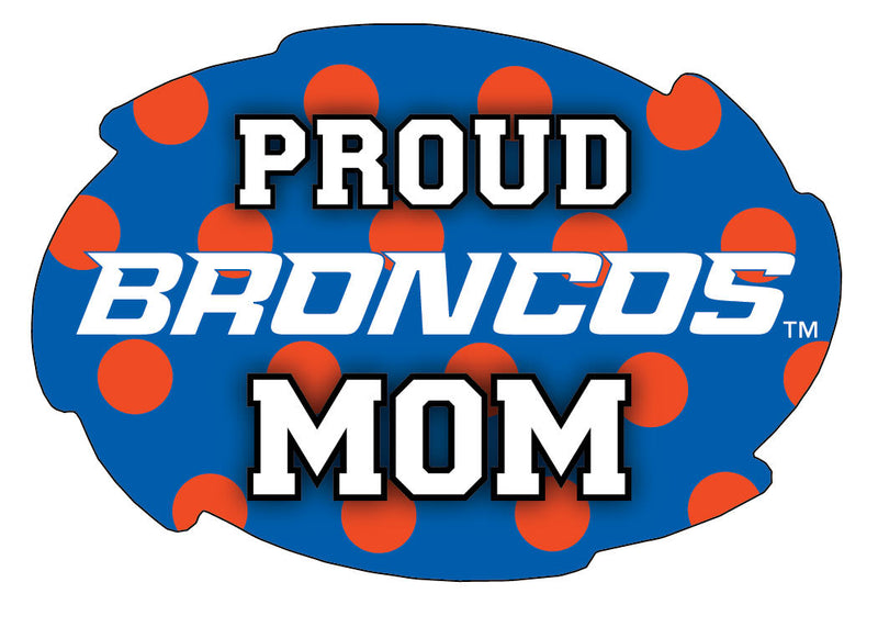 Boise State Broncos 5x6-Inch Swirl Shape Proud Mom NCAA - Durable School Spirit Vinyl Decal Perfect Gift for Mom