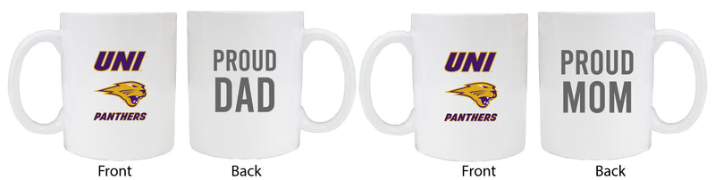 Northern Iowa Panthers Proud Mom And Dad White Ceramic Coffee Mug 2 pack (White)