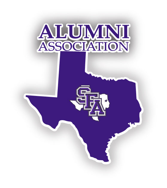 Stephen F. Austin State University 4-Inch State Shape NCAA Vinyl Decal Sticker for Fans, Students, and Alumni