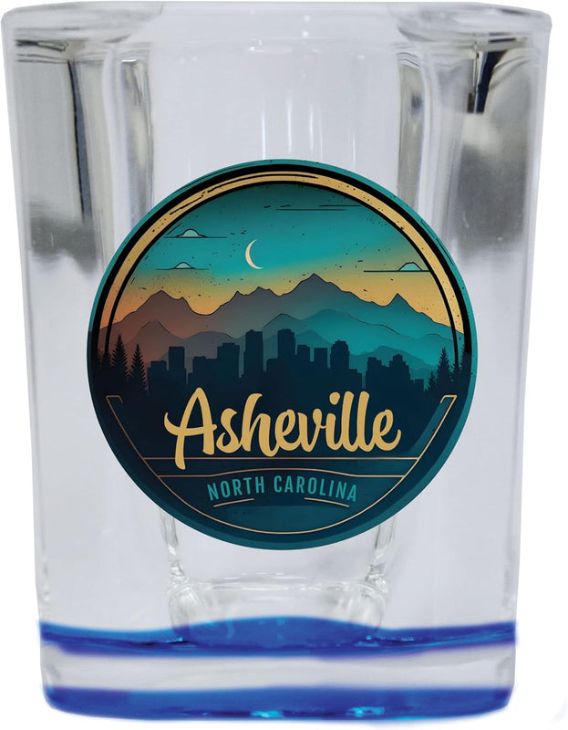 Asheville North Carolina Souvenir 2.5 oz Shot Glass Square