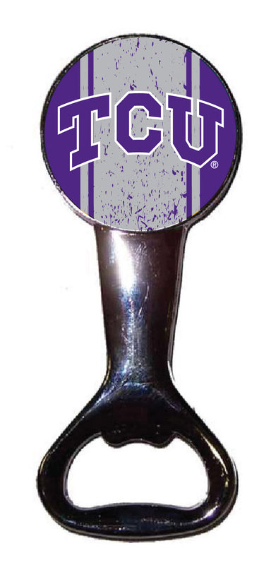 Texas Christian University Officially Licensed Magnetic Metal Bottle Opener - Tailgate & Kitchen Essential