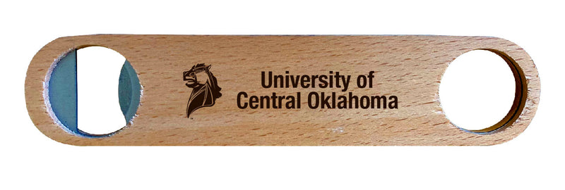 University of Central Oklahoma Bronchos NCAA Elegant Laser-Etched Wooden Bottle Opener - Collegiate Bar Accessory