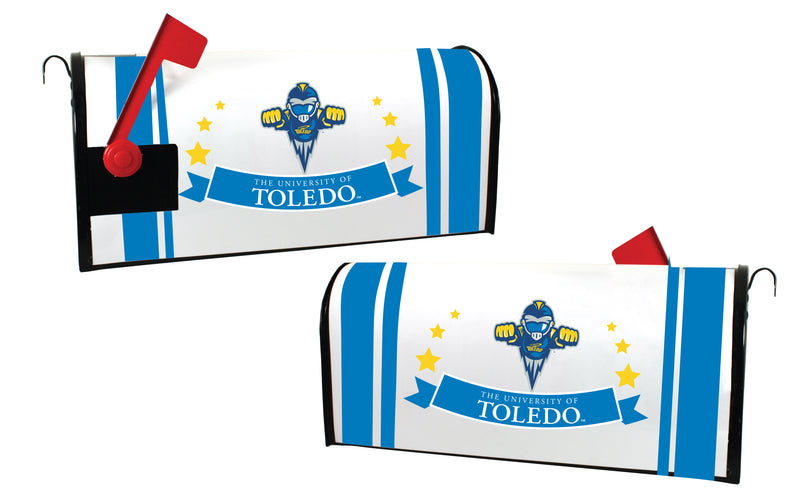 Toledo Rockets NCAA Officially Licensed Mailbox Cover Logo and Stripe Design