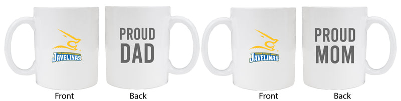 Texas A&M Kingsville Javelinas Proud Mom And Dad White Ceramic Coffee Mug 2 pack (White)