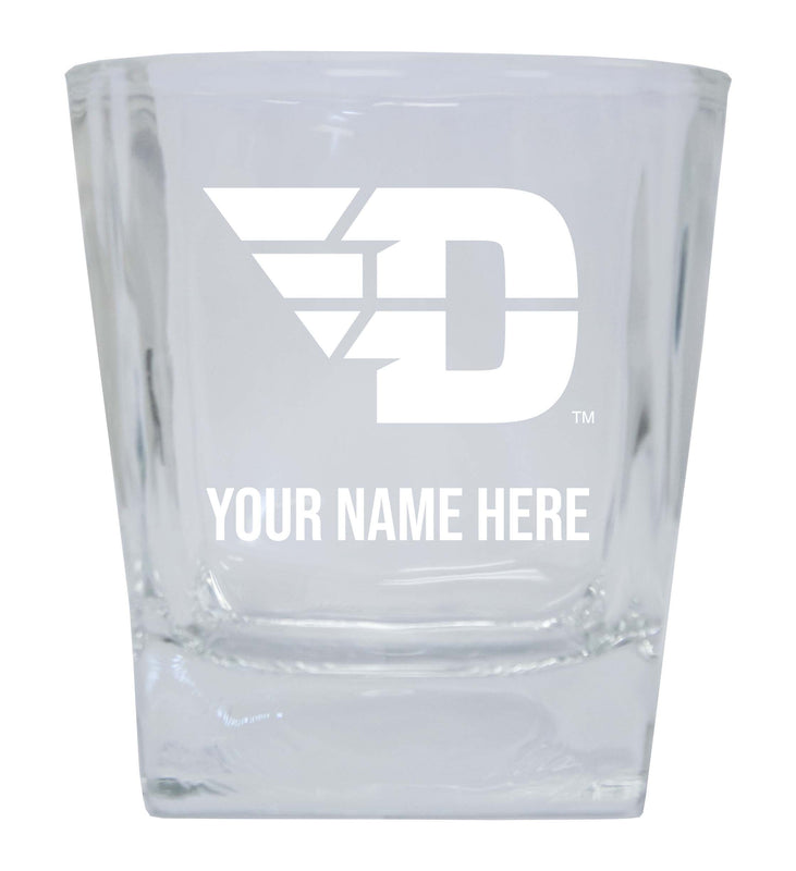Dayton Flyers 2-Pack Personalized NCAA Spirit Elegance 10oz Etched Glass Tumbler