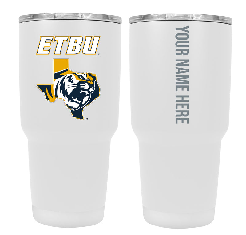 Custom East Texas Baptist University Black Insulated Tumbler - 24oz Engraved Stainless Steel Travel Mug