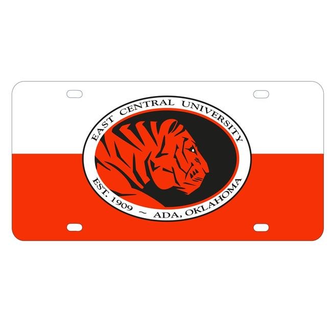 NCAA East Central University Tigers Metal License Plate - Lightweight, Sturdy & Versatile