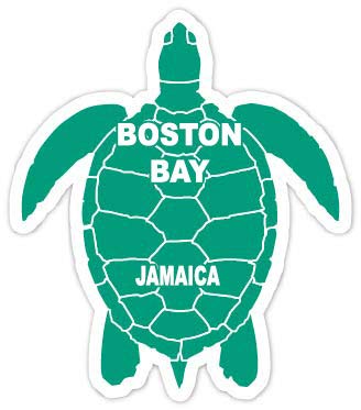 Boston Bay Jamaica 4 Inch Green Turtle Shape Decal Sticker