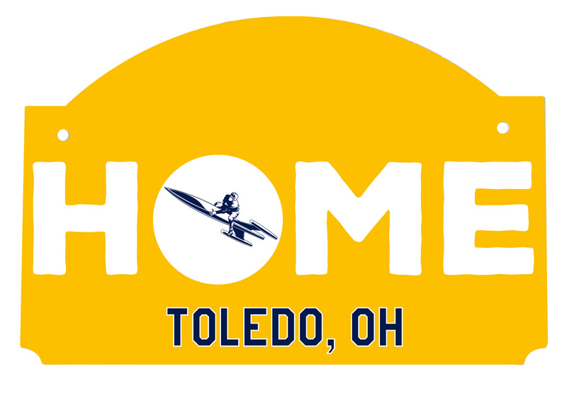 Toledo Rockets Wood Sign with String