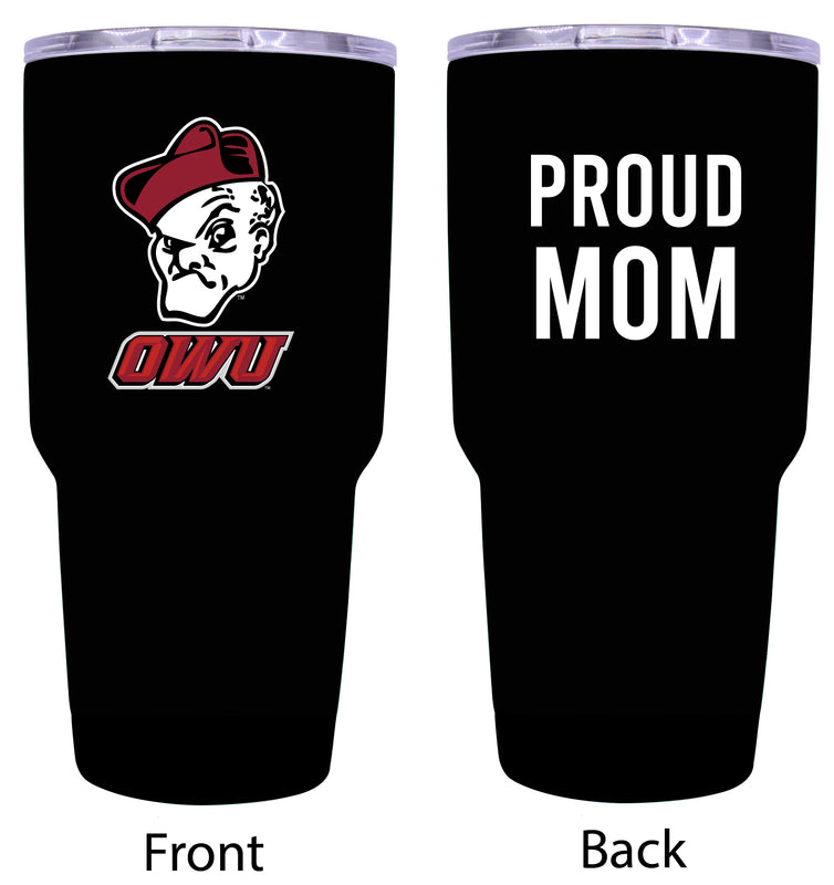 Ohio Wesleyan University Proud Mom 24 oz Insulated Stainless Steel Tumbler - Black
