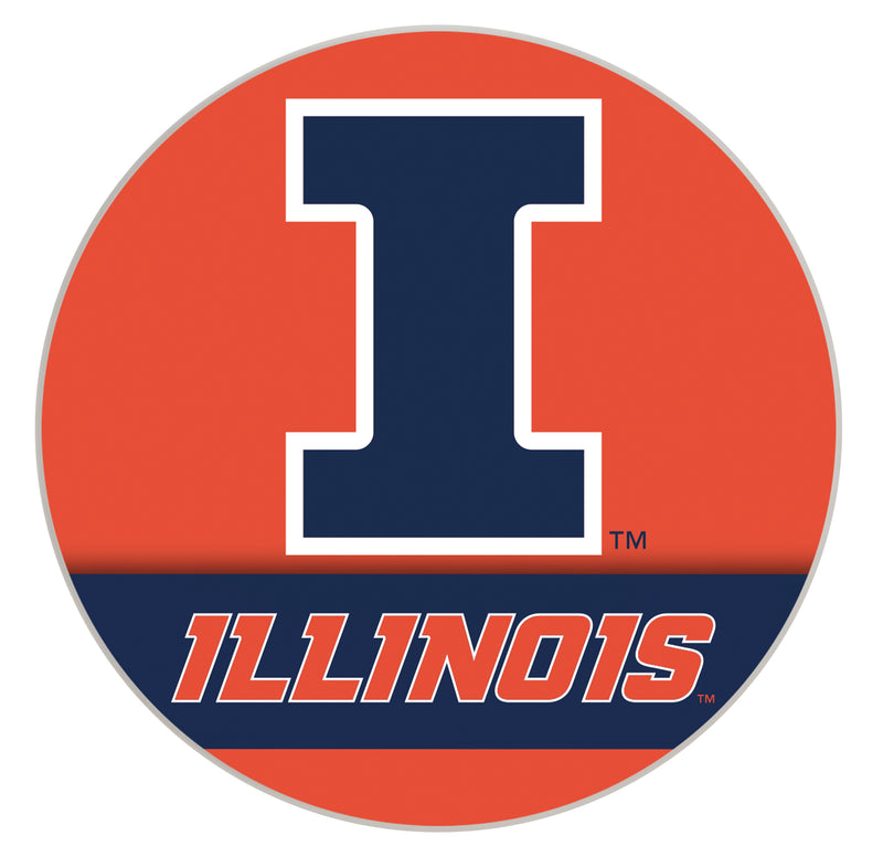 Illinois Fighting Illini Officially Licensed Paper Coasters (4-Pack) - Vibrant, Furniture-Safe Design