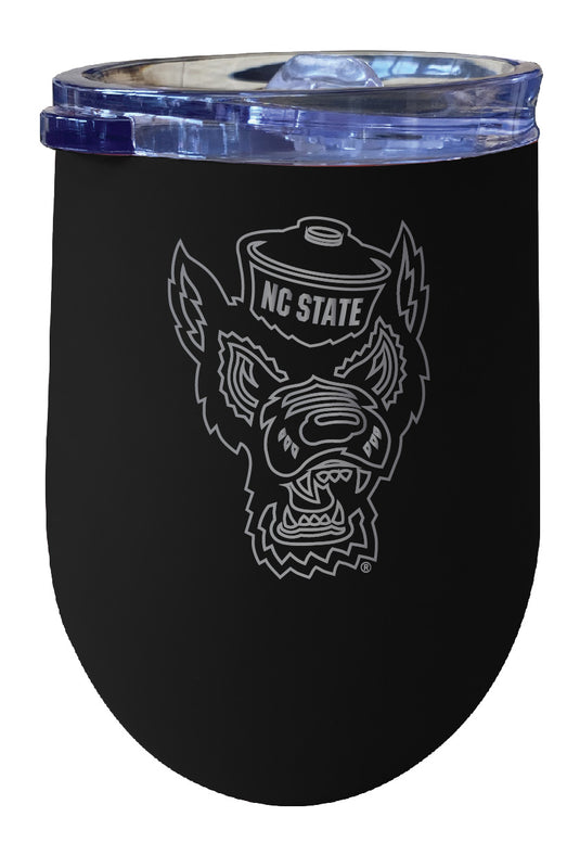 NC State Wolfpack NCAA Laser-Etched Wine Tumbler - 12oz Stainless Steel Insulated Cup