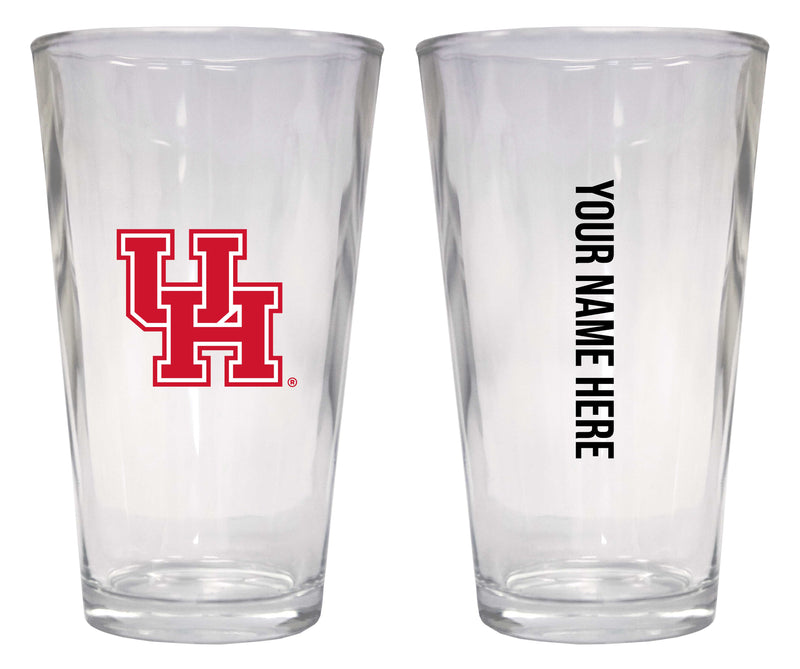 Customizable NCAA University of Houston 16 oz Pint Glass – Perfect Gift Personalized With your own or any fan name