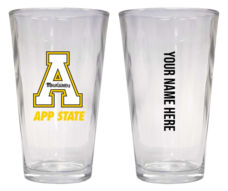 Customizable NCAA Appalachian State 16 oz Pint Glass – Perfect Gift Personalized With your own or any fan name