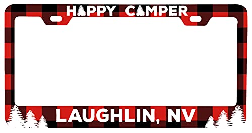 Laughlin Nevada Car Metal License Plate Frame Plaid Design