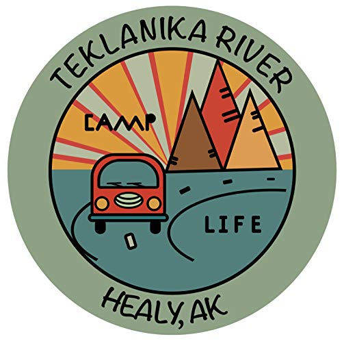 Teklanika River Healy Alaska Souvenir Decorative Stickers (Choose theme and size)