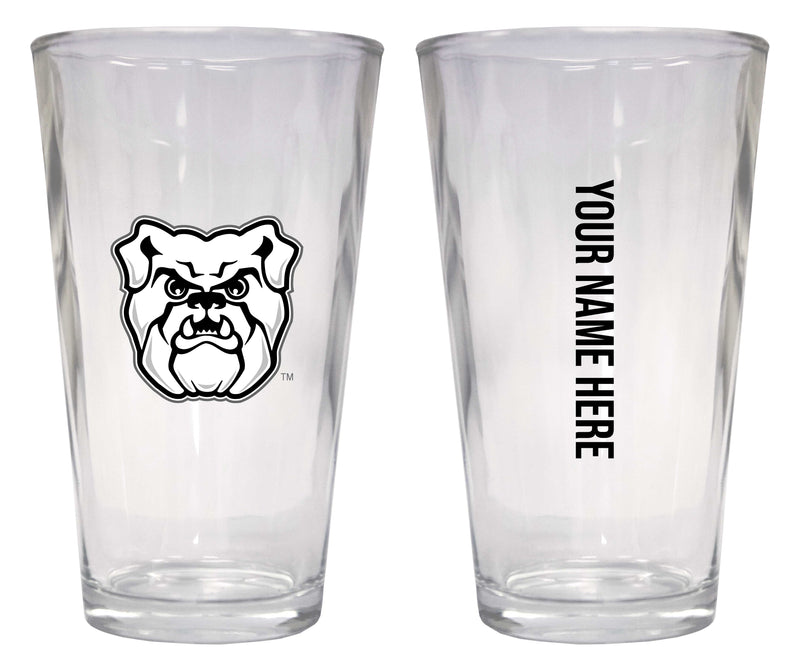 Customizable NCAA Butler Bulldogs 16 oz Pint Glass – Perfect Gift Personalized With your own or any fan name