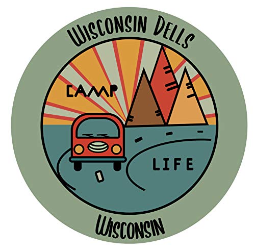Wisconsin Dells Wisconsin Souvenir Decorative Stickers (Choose theme and size)