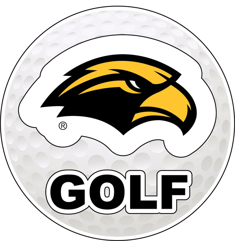 Southern Mississippi Golden Eagles 4-Inch Round Golf NCAA Fairway Fervor Vinyl Decal Sticker