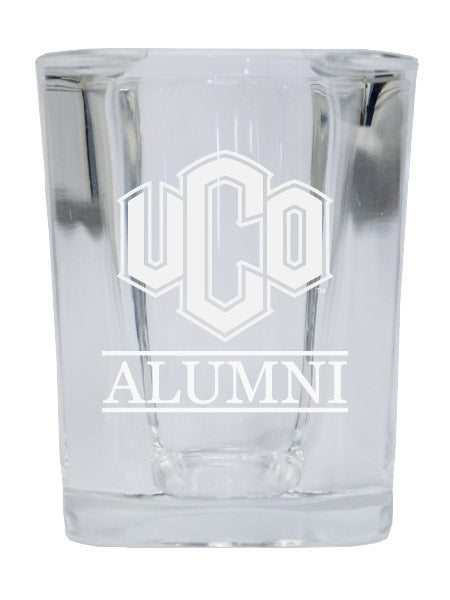 NCAA University of Central Oklahoma Bronchos Alumni 2oz Laser Etched Square Shot Glass
