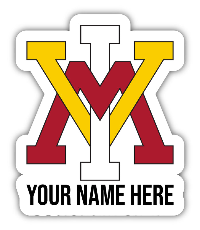 VMI Keydets 9x14-Inch Mascot Logo NCAA Custom Name Vinyl Sticker - Personalize with Name