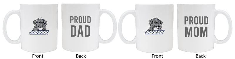 Southwestern Oklahoma State University Proud Mom And Dad White Ceramic Coffee Mug 2 pack (White)